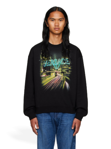 Dukserice Versace Printed Crna | 1012555_1A09045