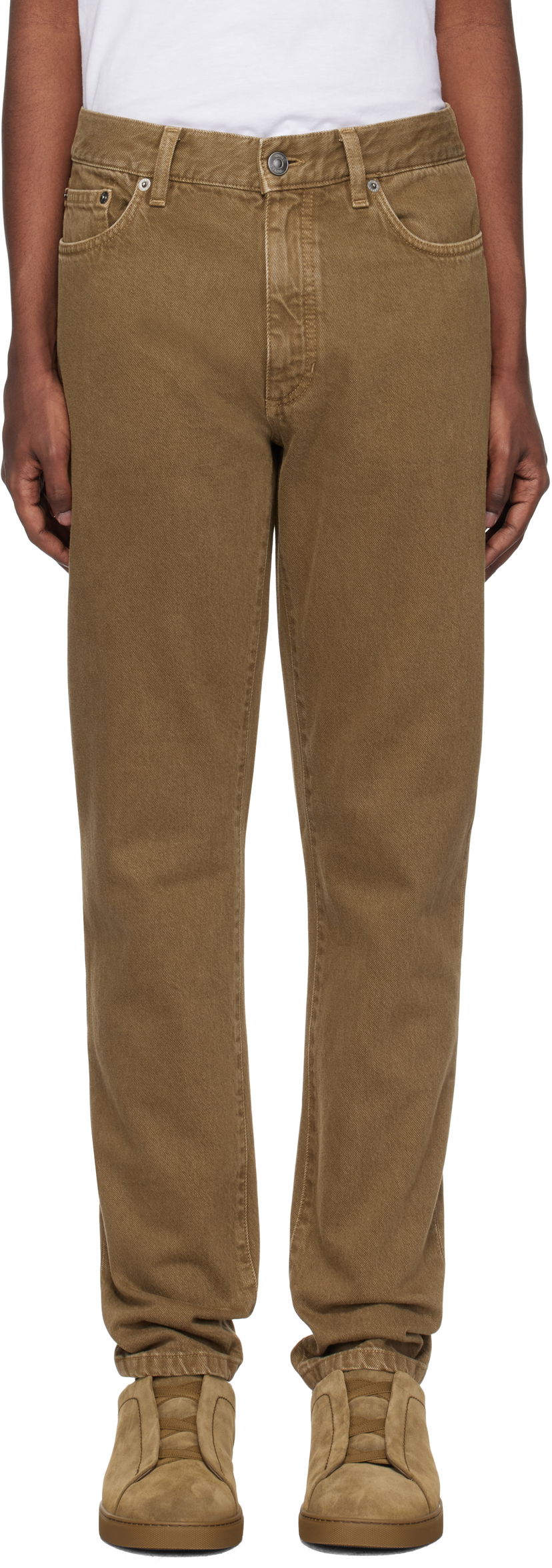 Jeans ZEGNA Roccia Jeans Smeđa | UEIB5A8-CITY