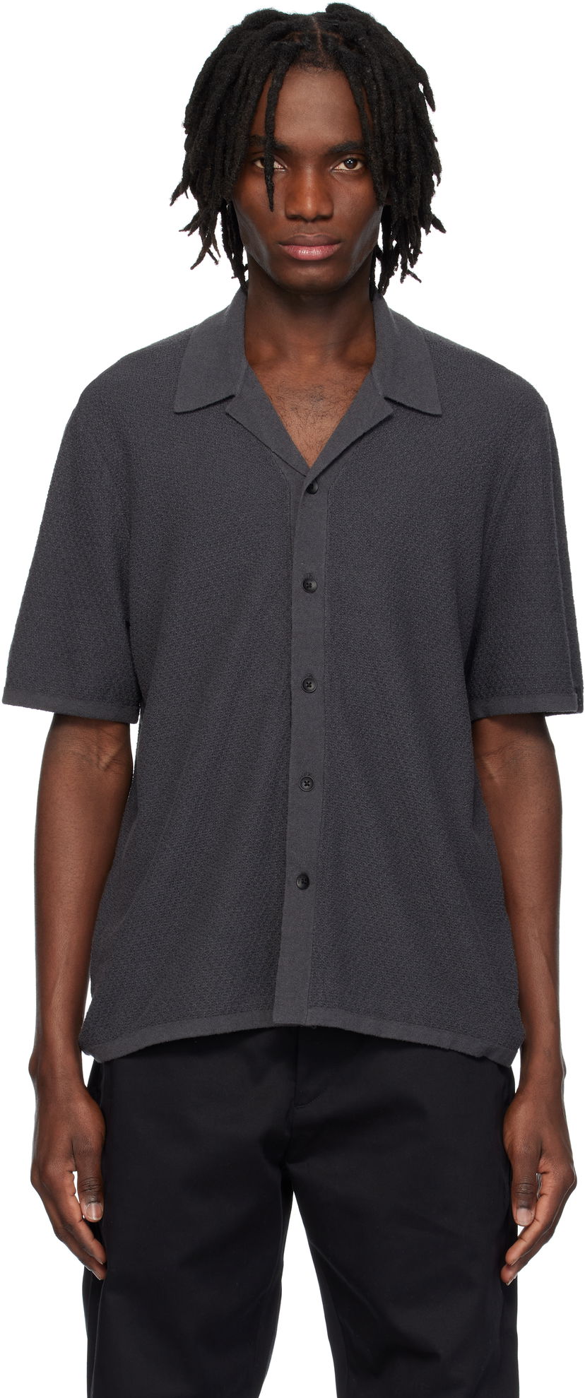 Košulja rag & bone Rag & Bone Avery Zig-Zag Polo Siva | MBS25S036YF36