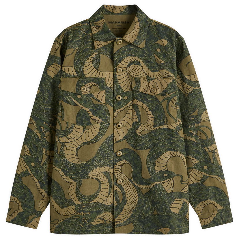 Košulja Maharishi Maharishi Snakeskin Utility Overshirt, Size Large Zelena | 6037-GRN