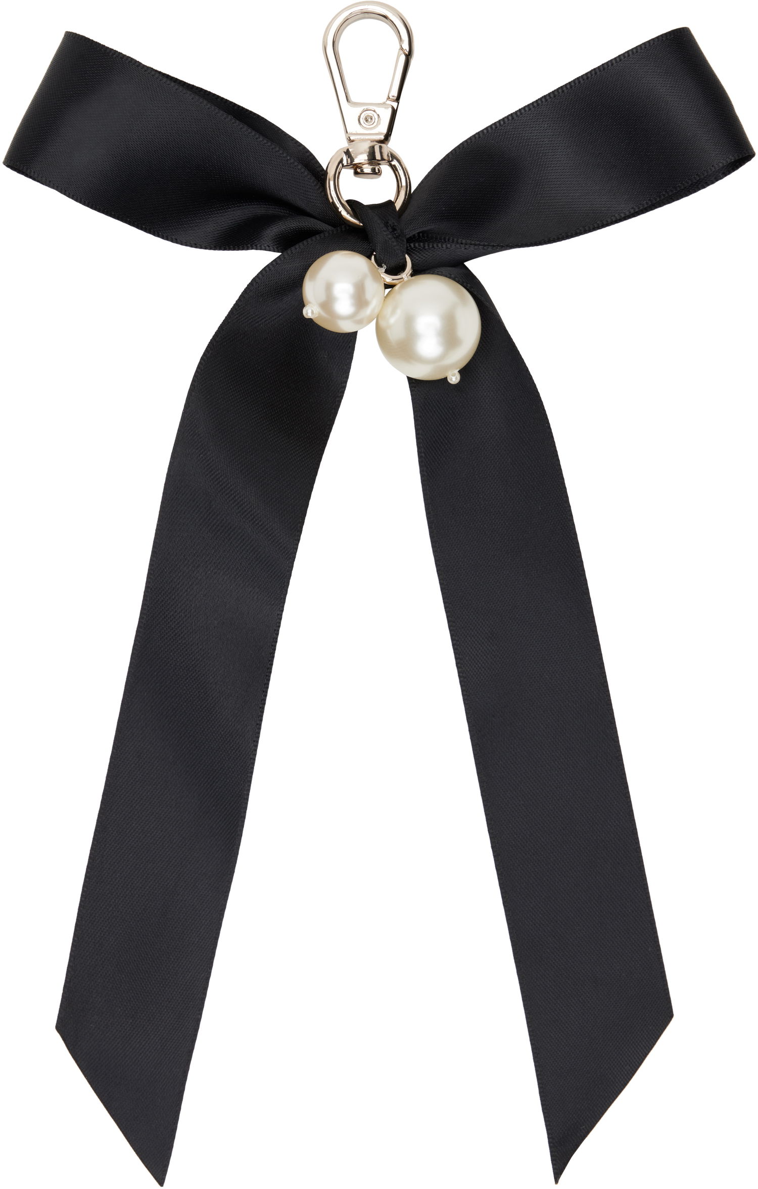 Privjesci za ključeve Simone Rocha Simone Rocha Bow & Pearl Bag Charm Keychain Crna | KEYCHAIN3 0904, 1