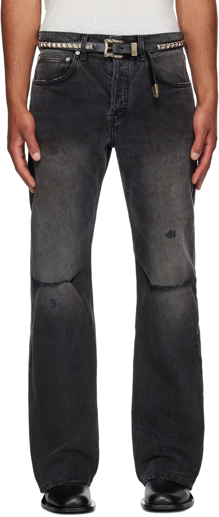 Jeans Enfants Riches Déprimés Enfants Riches Déprimés Wider Flare Leg Jeans Crna | 050-400
