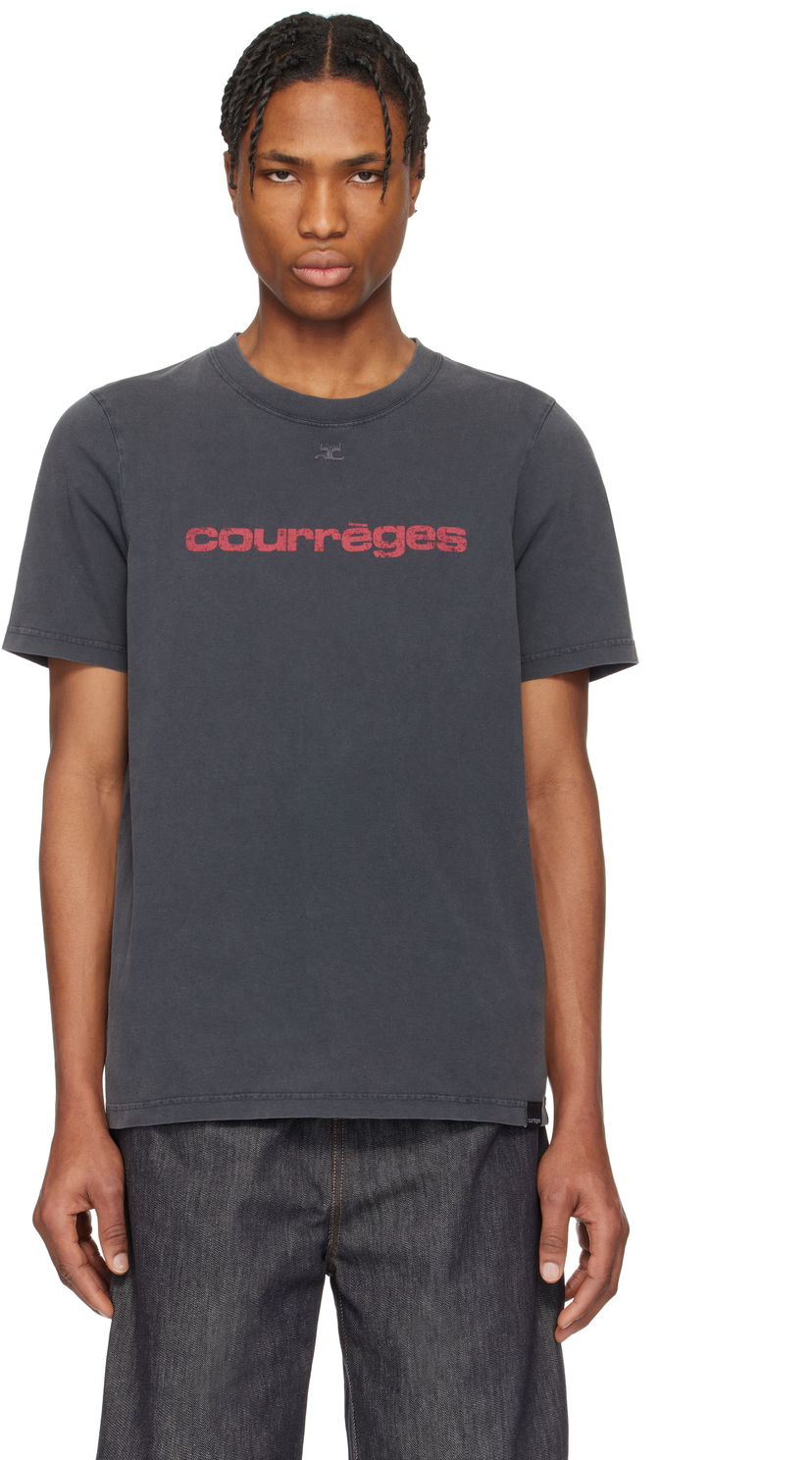 Majica kratkih rukava Courrèges Courrèges 'AC' Printed Stone T-Shirt Siva | 125JTS008JS0109