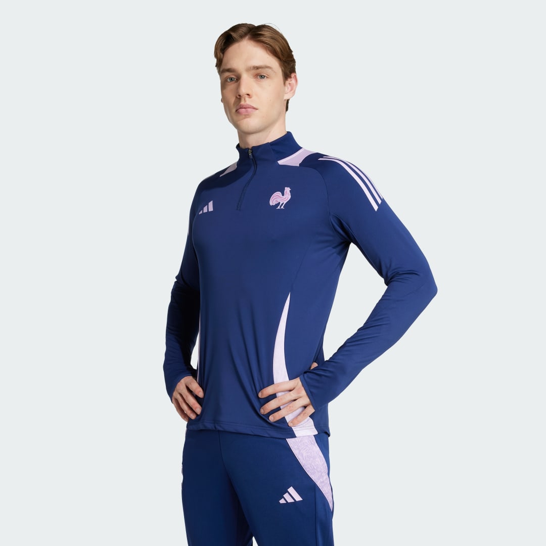 Dukserice adidas Performance France Training Top Plava | JM2753, 0