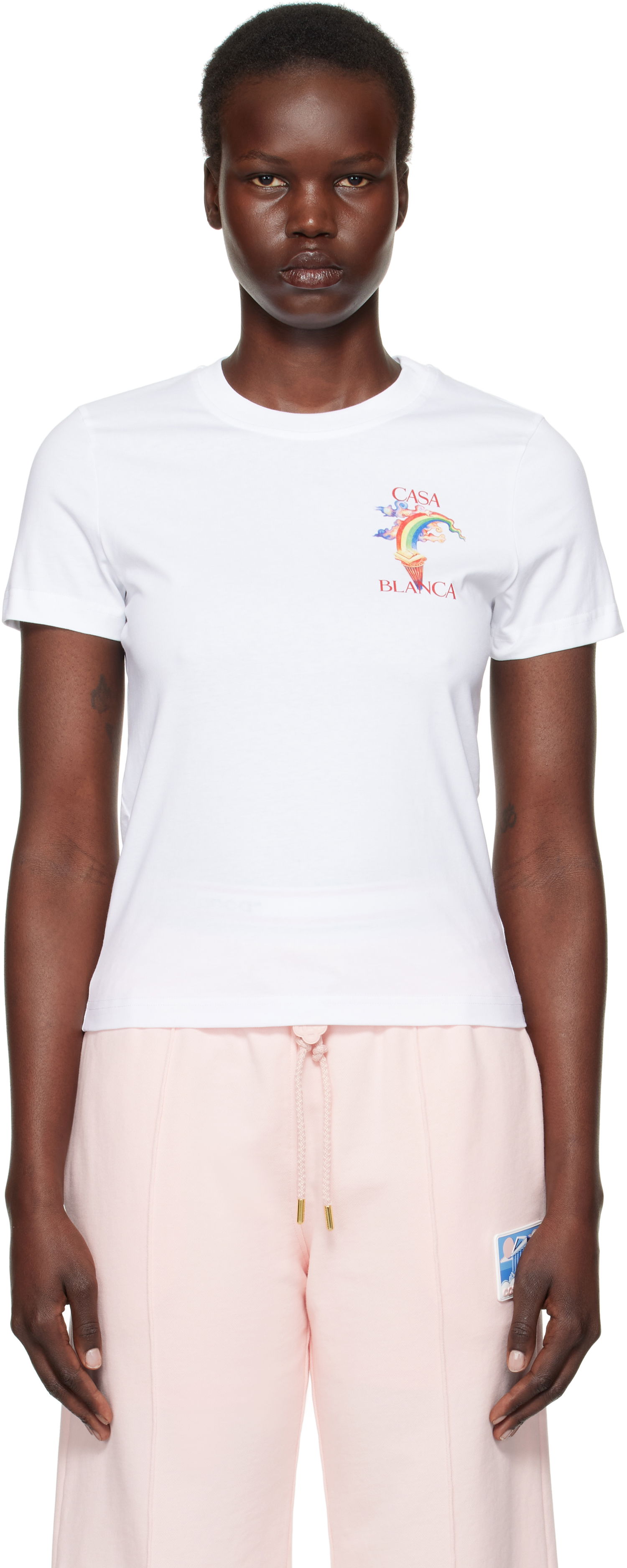 Majica kratkih rukava Casablanca Nature Teacher Graphic T-Shirt Bijela | WPS25-JTS-020-02, 0