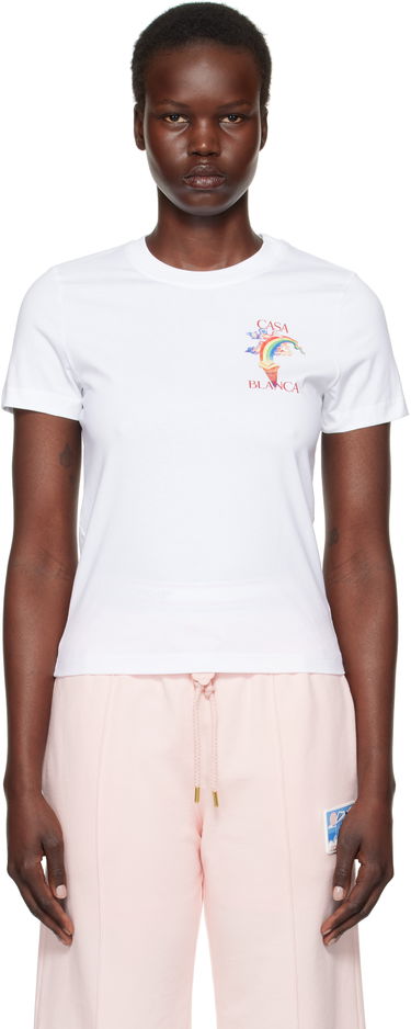 Majica kratkih rukava Casablanca Nature Teacher Graphic T-Shirt Bijela | WPS25-JTS-020-02, 0