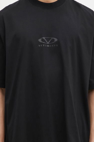 Majica kratkih rukava VETEMENTS Oval Logo Cropped Boxy T-Shirt Crna | UA66TR600BB, 3