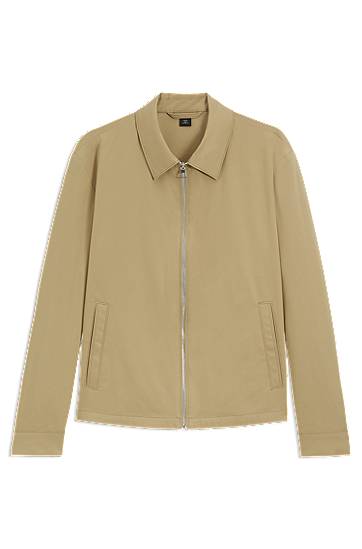 Jakna BOSS BECKHAM x BOSS Cotton Blend Zip-Up Jacket Bež | 50549075, 0