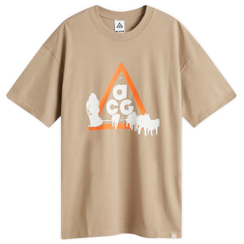 Majica kratkih rukava Nike ACG OC Dog Sled T-shirt in Khaki, Size Large | END. Clothing Bež | FZ5277-247