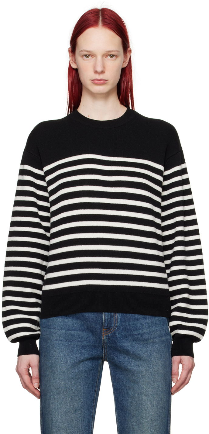 Džemper Khaite The Viola Striped Sweater Crna | 9305628