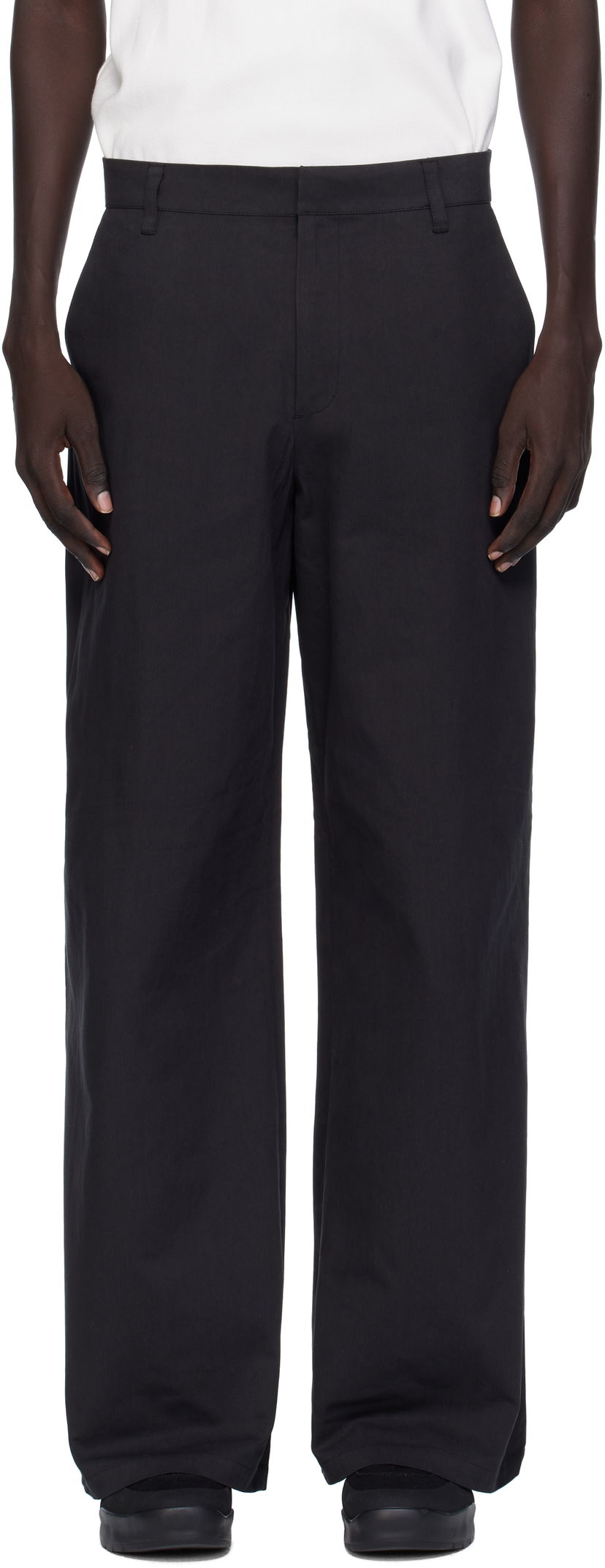 Hlače HELIOT EMIL Heliot Emil Kathemera Wide Leg Trousers Crna | AW25_M_10_210_BLK01