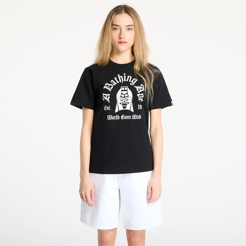 Majica kratkih rukava BAPE A BATHING APE Mad General College T-Shirt Crna | 001TEL301059MBLK