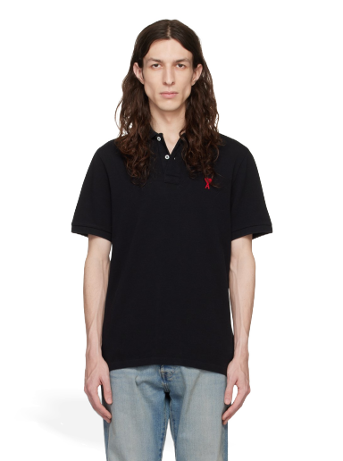 Polo majica AMI Polo Tee Crna | BFHPL001.760