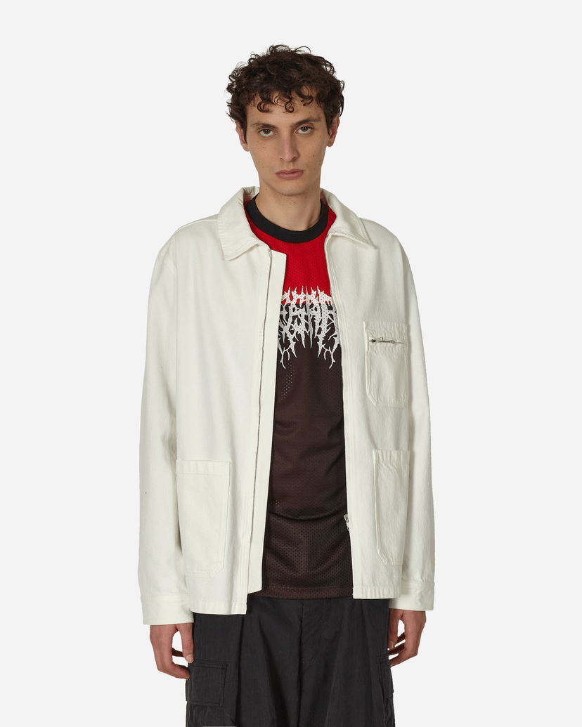 Jakna A.P.C. Connor Zipped Denim Jacket Bijela | COFCN-H02911 AAC