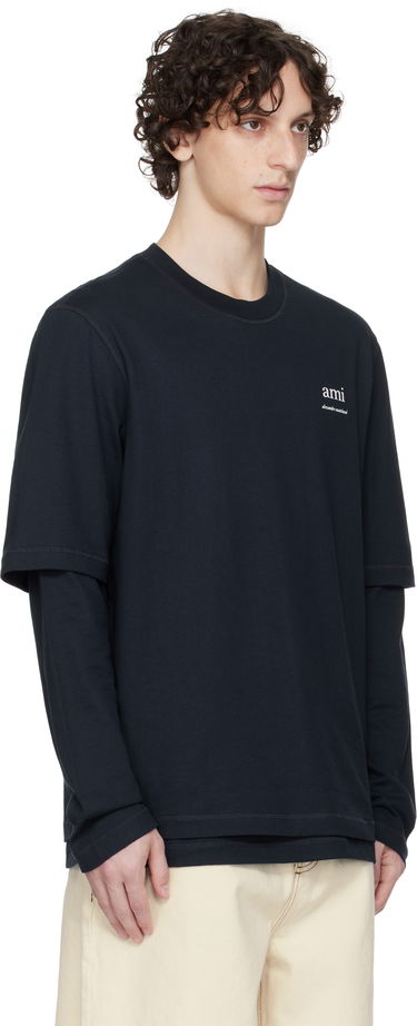 Majica kratkih rukava AMI AMI Double Layered Long Sleeves T-Shirt Zelena | HTS248.JE0119, 4