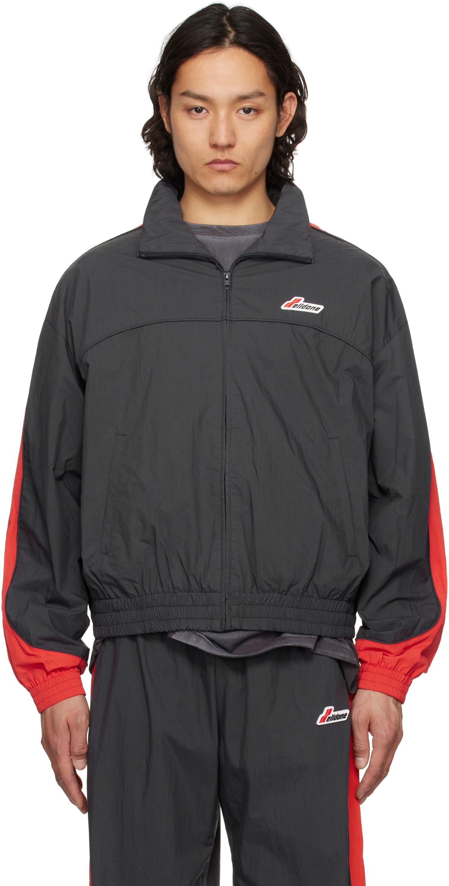 Vjetrovka We11done We11done Colorblock Track Jacket Crna | WD-JP1-25-059-U-CH, 0