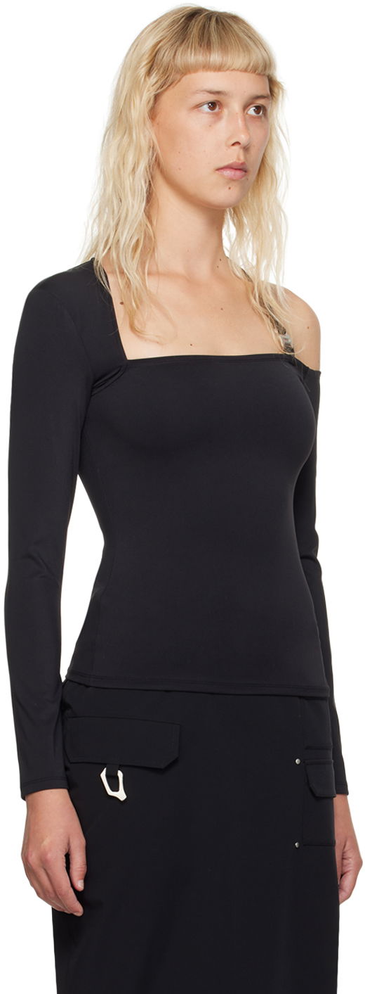 Majica kratkih rukava HELIOT EMIL One Shoulder Long Sleeve T-Shirt Crna | HE_W_13_026_P04_BLK01, 1