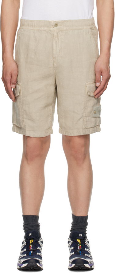 Kratke hlače Stone Island Stone Island Diagonal Linen Shorts Bež | K1S15 L100001 S00F8, 0