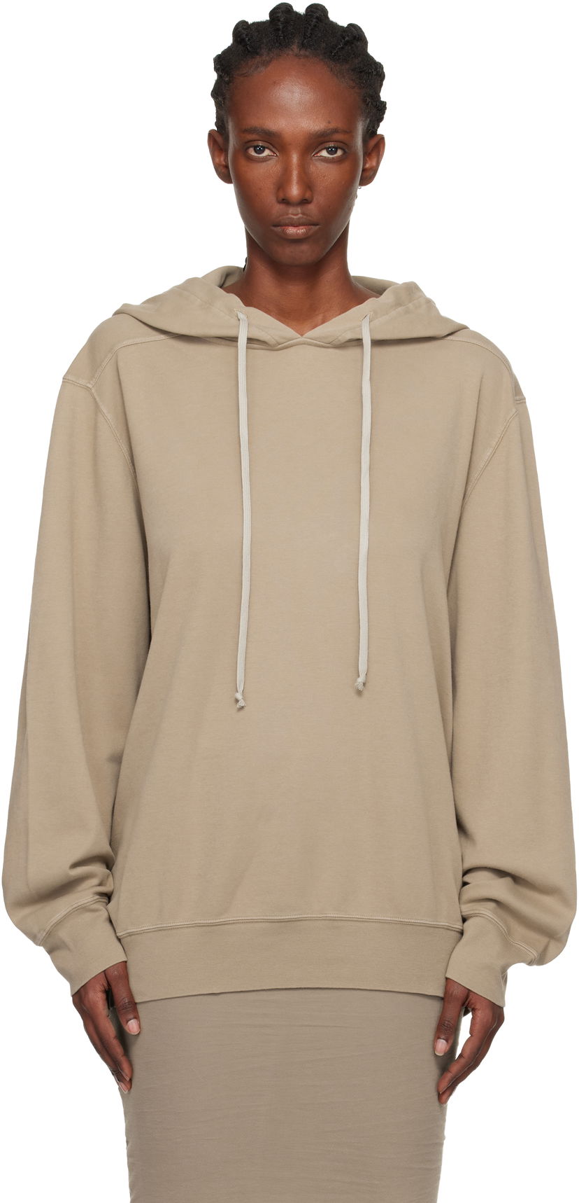 Dukserice Rick Owens Concordians Oversized Hoodie Bež | DS02E7241 JDBP