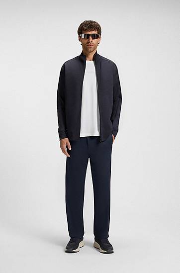 Trenirka BOSS Regular-fit tracksuit bottoms with quilted jacquard Crna | 50549713, 1
