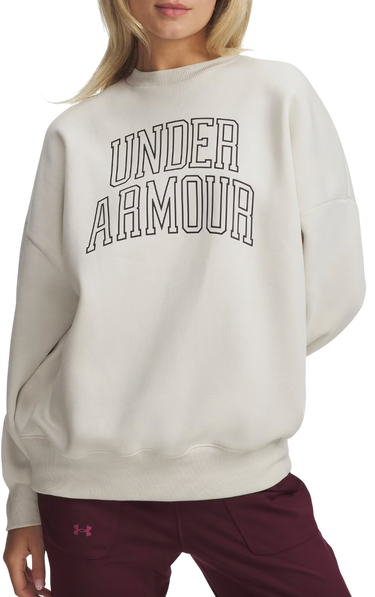 Dukserice Under Armour Rival Fleece Oversized Varsity Crewneck Sweatshirt Bež | 6007880-110, 0
