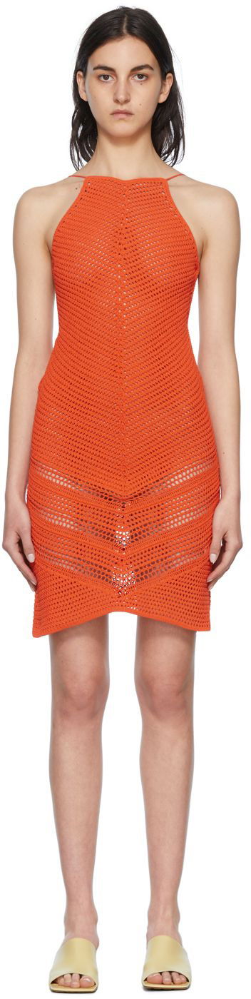 Haljina Bottega Veneta Cotton Mini Dress Narančasta | 684474 V1OK0, 0
