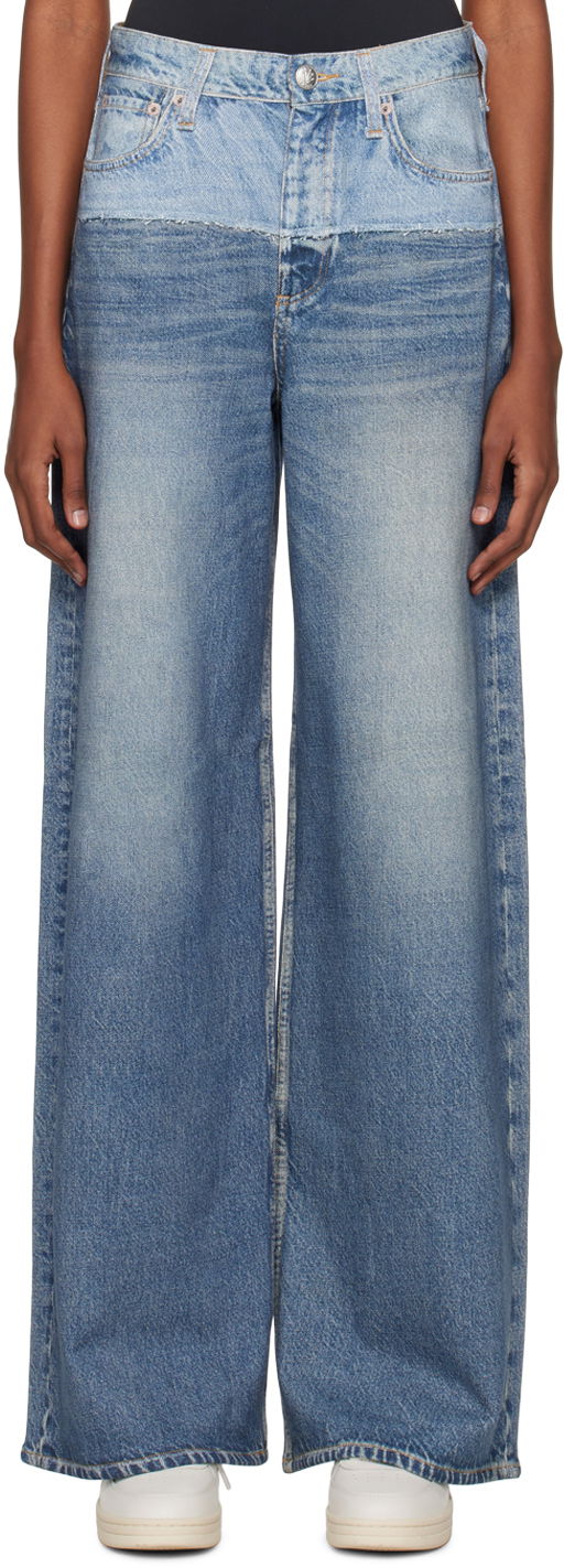 Jeans rag & bone Sofie Wide Leg Jeans Plava | WCW23H70018201