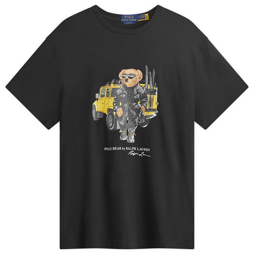 Majica kratkih rukava Polo by Ralph Lauren Black Defender Bear Graphic T-Shirt Crna | 710854497043