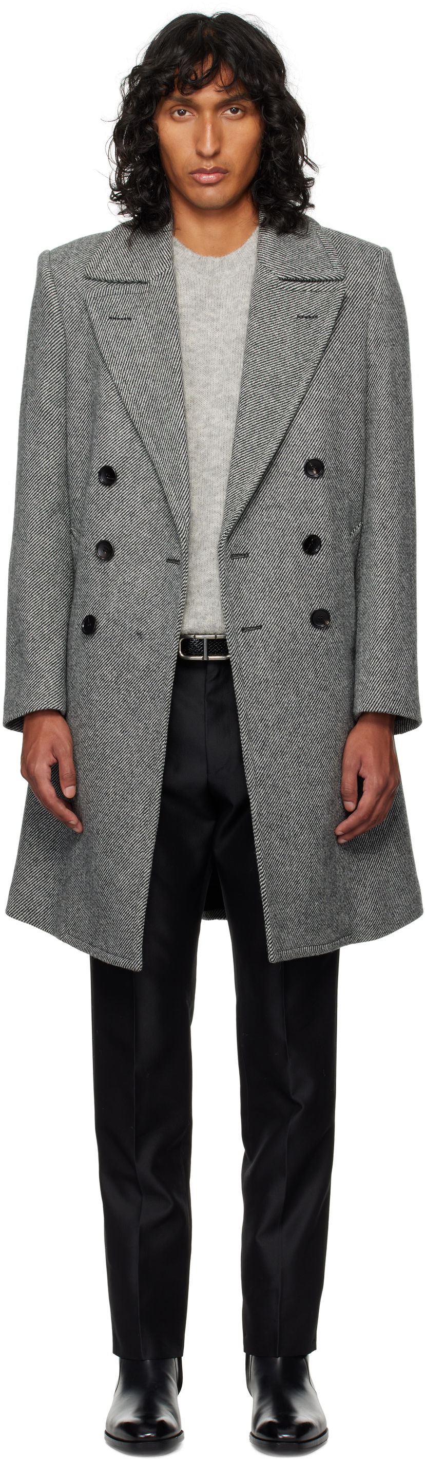 Kaputi Tom Ford Graphic Twill Coat Crna | OCR009-FMW049F24