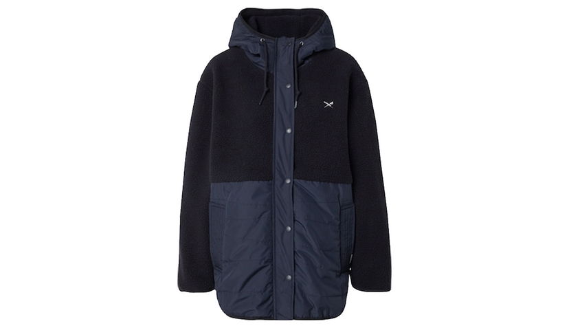 Jakna Irie Daily Arctik Hooded Fleece Long Jacket Crna | 965D111-700