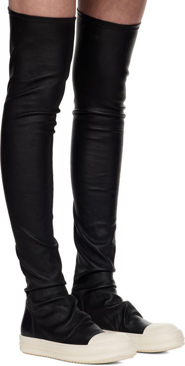 Čarape Rick Owens Rick Owens Hollywood Knee-High Stocking Boots Crna | RP01E7893 LS, 3