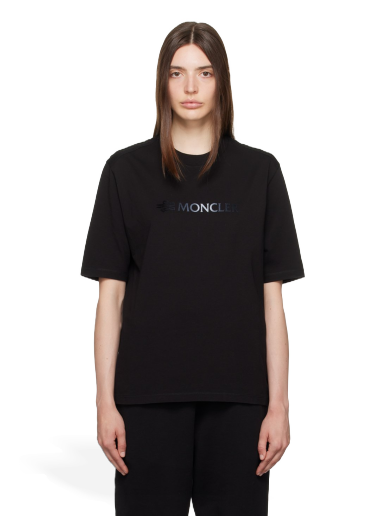 Majica kratkih rukava Moncler Flocked Crna | I20938C0000389A17