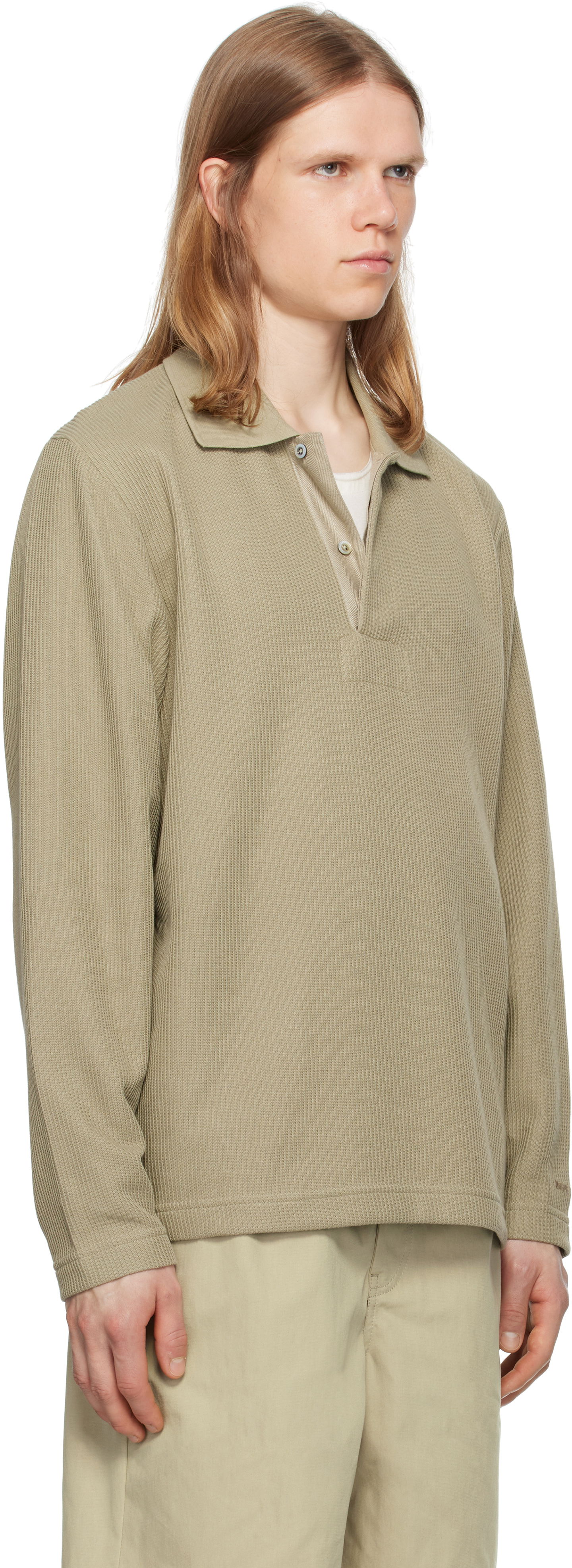 Polo majica NORSE PROJECTS Norse Projects Ruben Double Face Long Sleeve Polo Zelena | N10-0214, 1