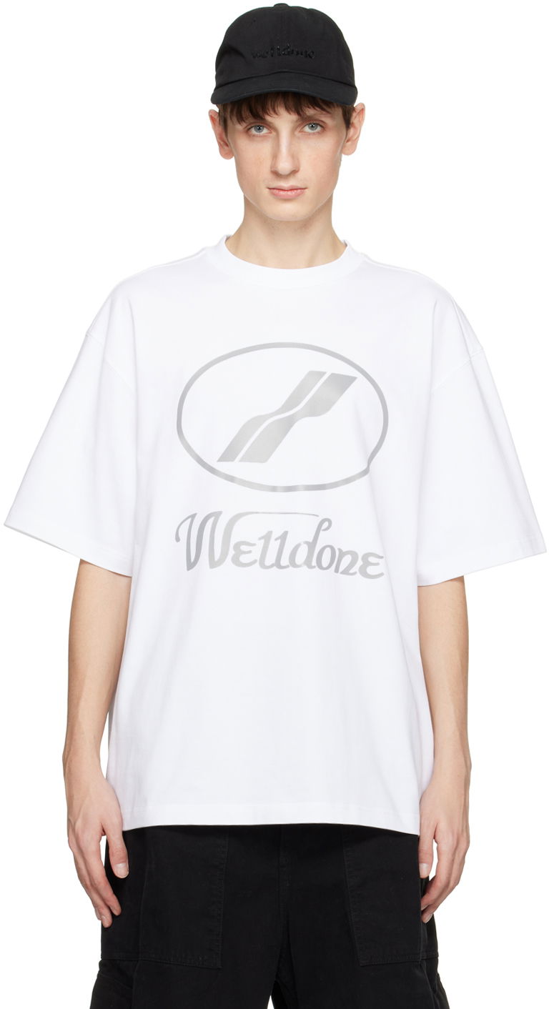 Majica kratkih rukava We11done Designer Logo-Print T-Shirt Bijela | WD-TP5-19-930-WH