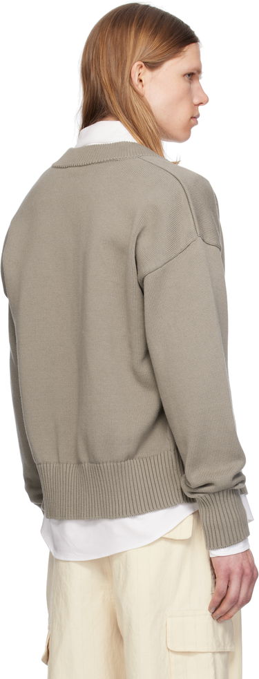 Džemper AMI AMI Paris Cotton Wool Embroidered Cardigan Zelena | HKC163.KN0063, 2