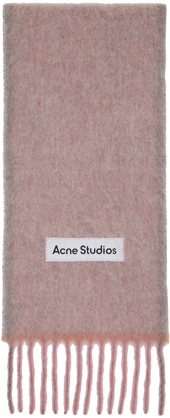Odjeća Acne Studios Pink Fringe Scarf Tamnocrvena | CA0290-