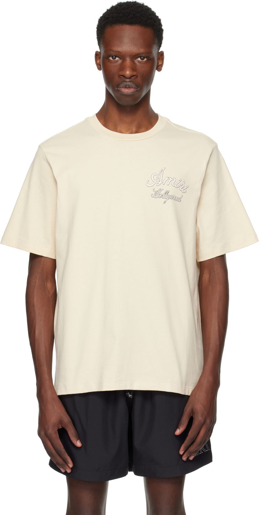 Majica kratkih rukava AMIRI Amiri Hollywood T-Shirt Bež | AMJYTE1265