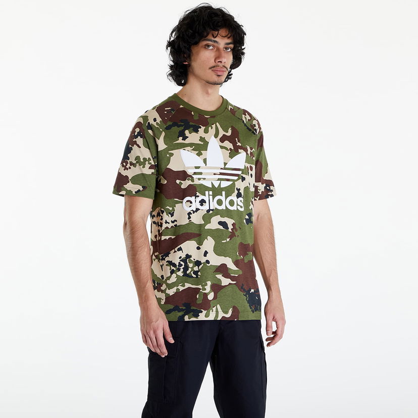 Majica kratkih rukava adidas Originals Camo Trefoil Tee Multicolour Zelena | IS0215