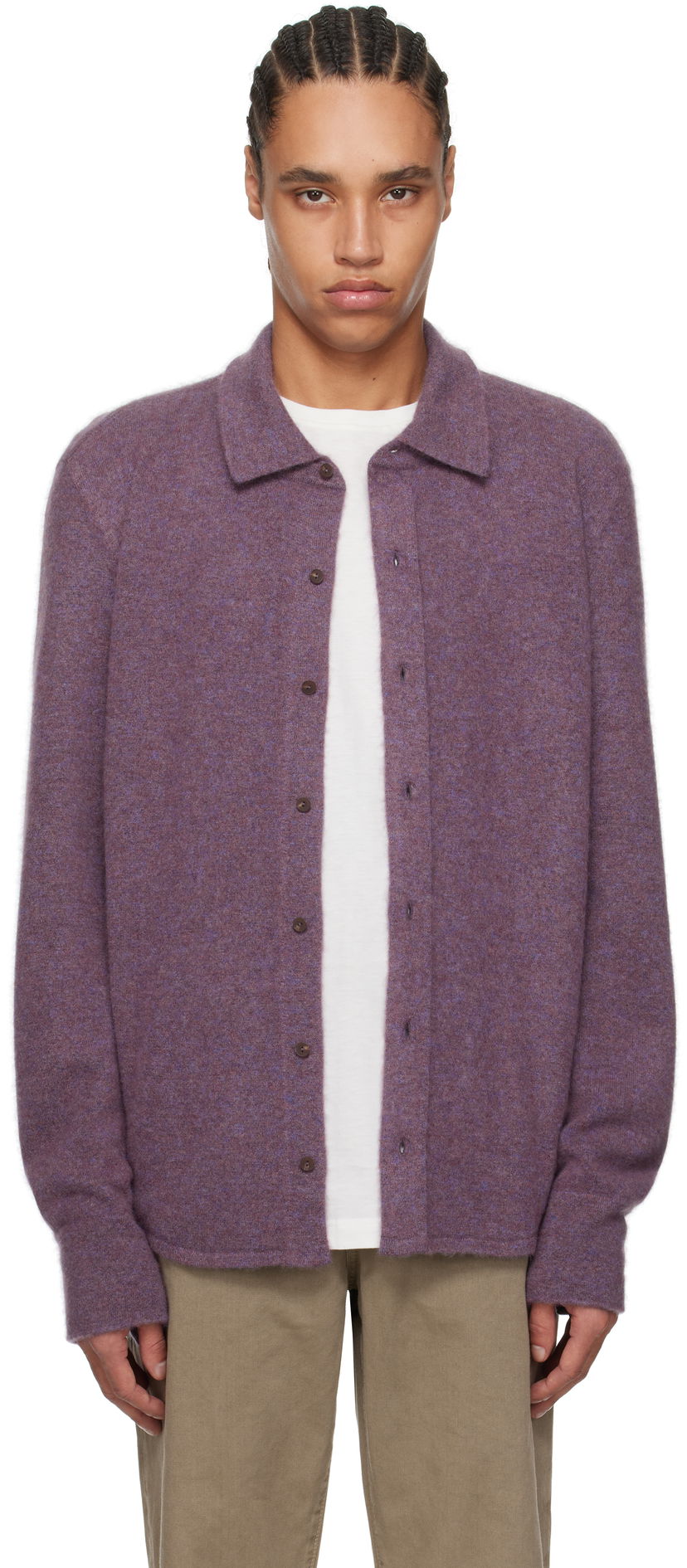 Džemper The Row The Row Lautaro Cardigan Ljubičasta | 883-Y363
