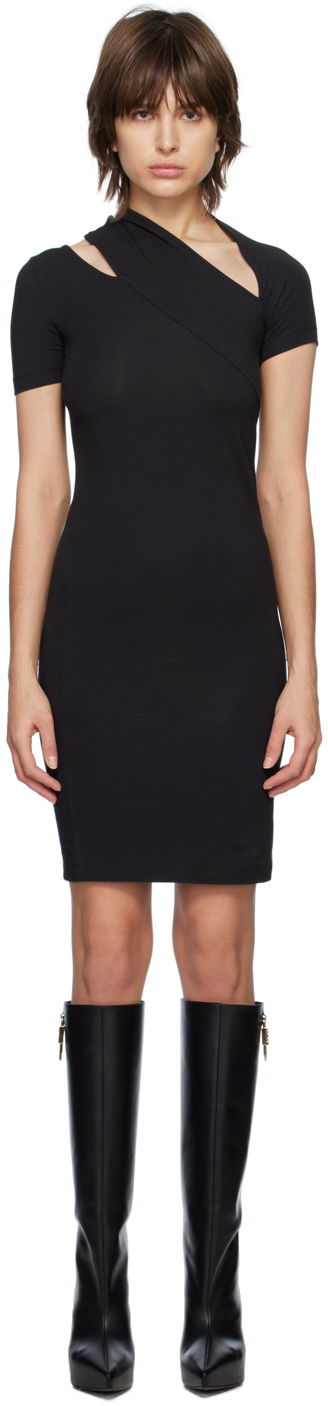 Haljina Helmut Lang Slash Midi Tee Dress Crna | N02HW604
