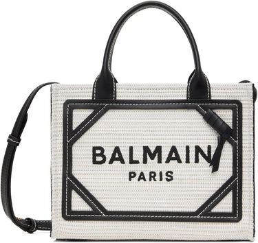 Tote bag Balmain Balmain B-Army Small Raffia Tote Crna | EN0FE900TCRB, 0