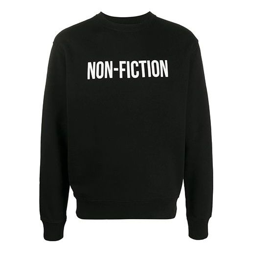 Džemper Off-White Non-Fiction Printing Pullover Crna | OMBA025E20FLE0071001
