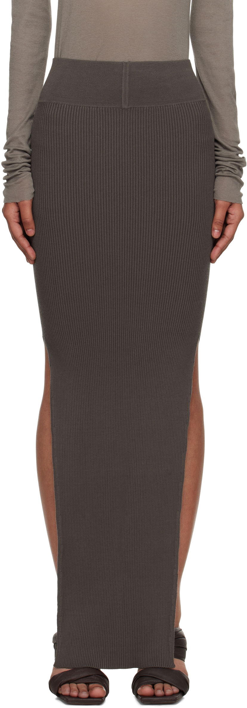 Suknja Rick Owens Rick Owens Concordians Sacriskirt Midi Skirt Siva | RP02E4619 RIBVI