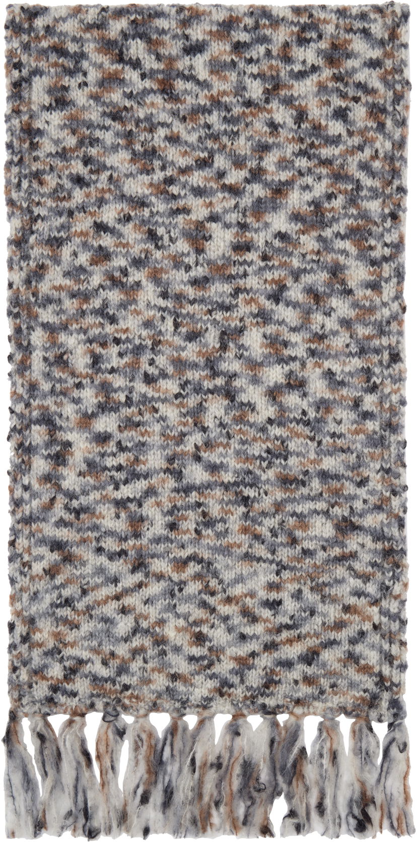 Šal A.P.C. Knitted Fringe Scarf Siva | WOAPE-M15207