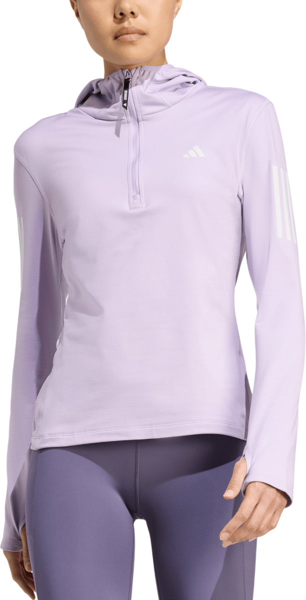 Dukserice adidas Originals Own the Run Hooded Running Top Ljubičasta | jw9653