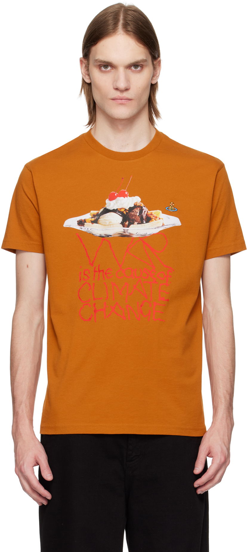 Majica kratkih rukava Vivienne Westwood Vivienne Westwood Banana Split Graphic T-Shirt Narančasta | 3G01003B-J009B-