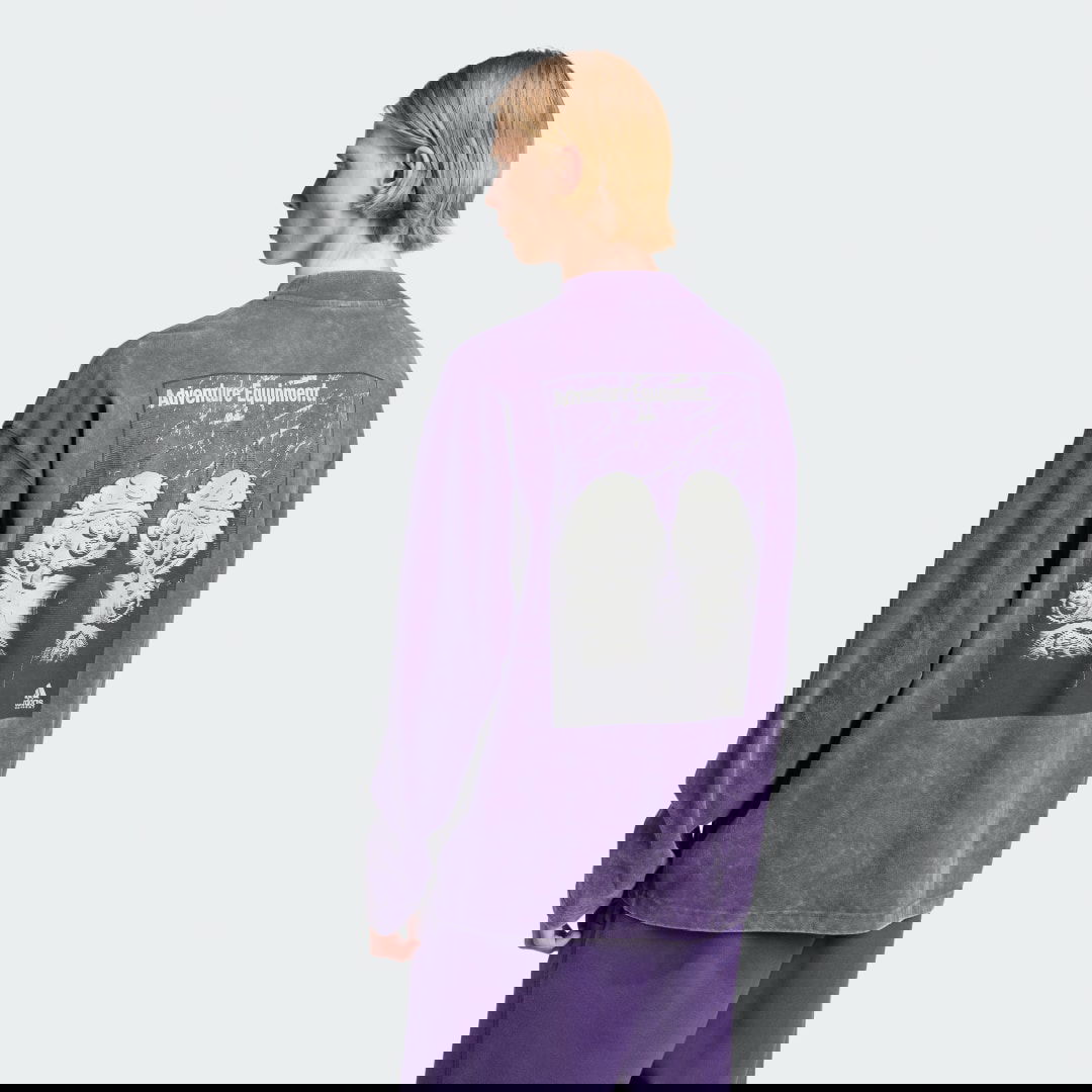 Dukserice adidas Performance Long Sleeve EQT Graphic Sweatshirt Ljubičasta | JX1470, 0