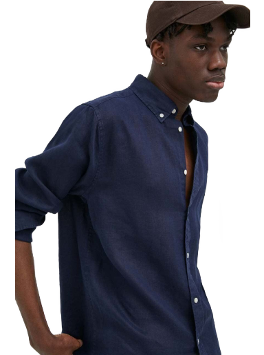 Košulja Les Deux Kristian Linen B.D. Shirt Tamnoplava | LDM410150