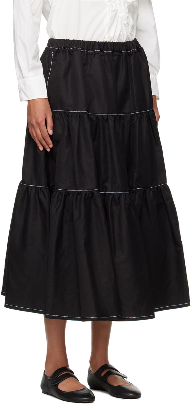 Suknja Comme des Garçons Comme Des Garçons Tiered Midi Skirt Crna | TM-S026-051, 1