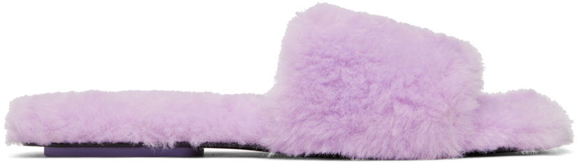Odjeća Marc Jacobs Marc Jacobs 'The J Marc' Teddy Slides Ljubičasta | 2F3FFL112F02